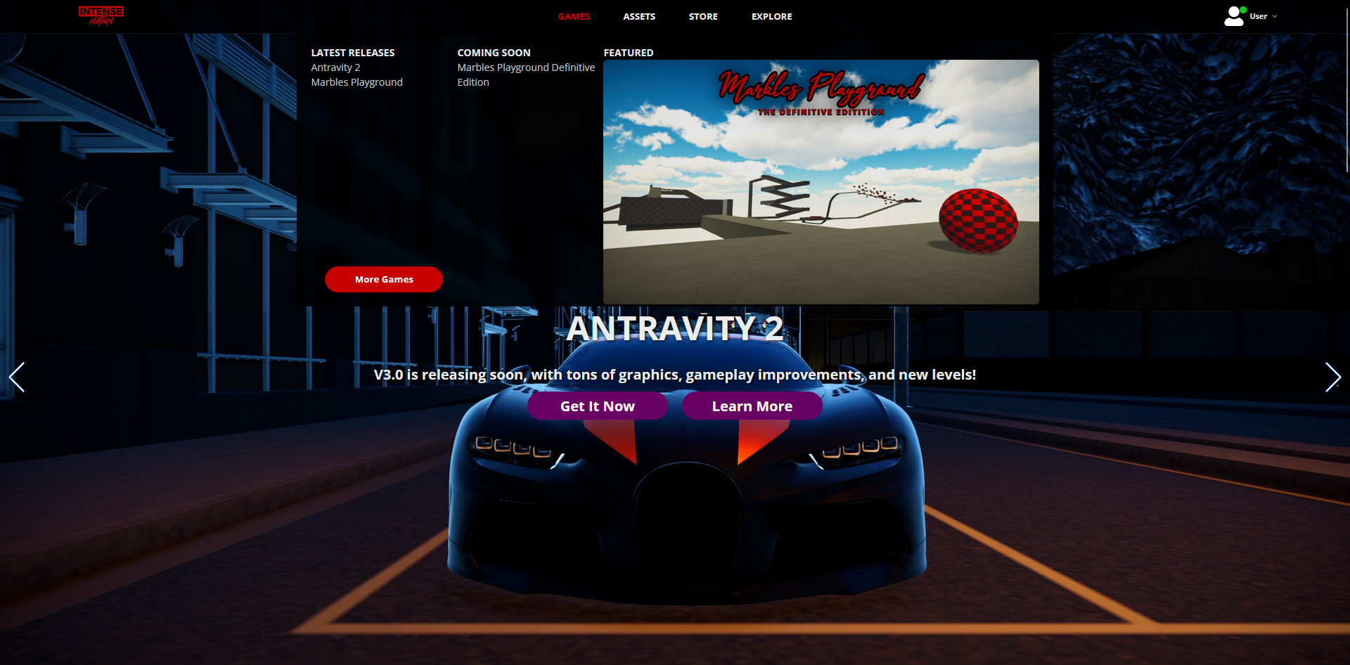 IntenseNation Website